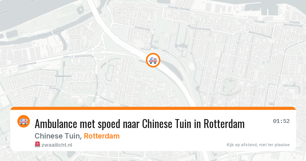 Ambulance met spoed naar Chinese Tuin in Rotterdam — 25 mei 2026