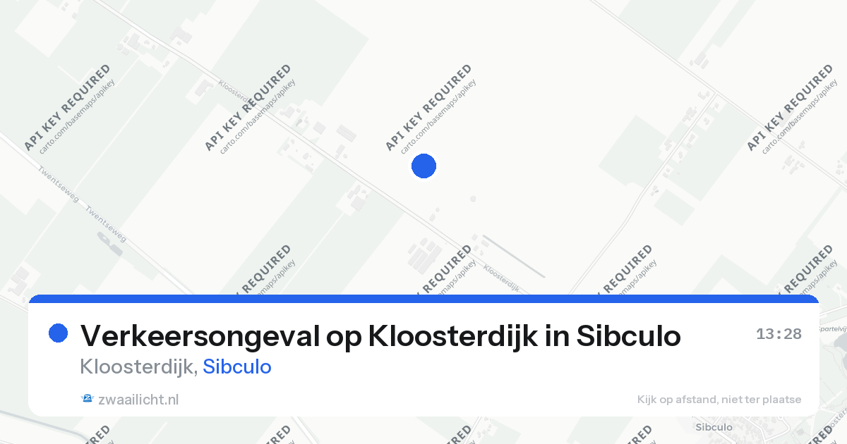 Verkeersongeval op Kloosterdijk in Sibculo — 24 aug 2026