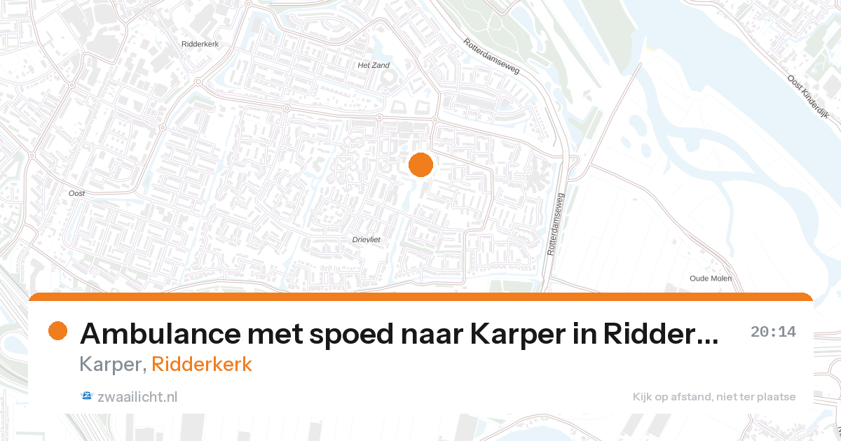 Ambulance met spoed naar Karper in Ridderkerk — 26 aug 2026