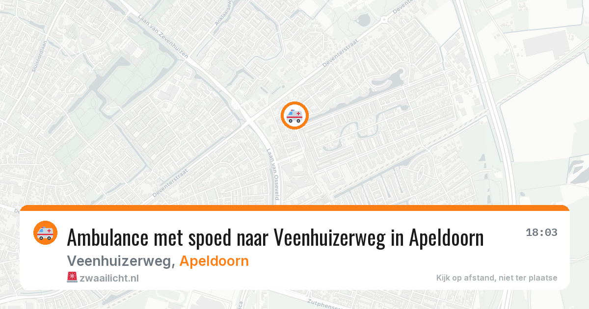 Ambulance met spoed naar Veenhuizerweg in Apeldoorn — 2 jul 2026