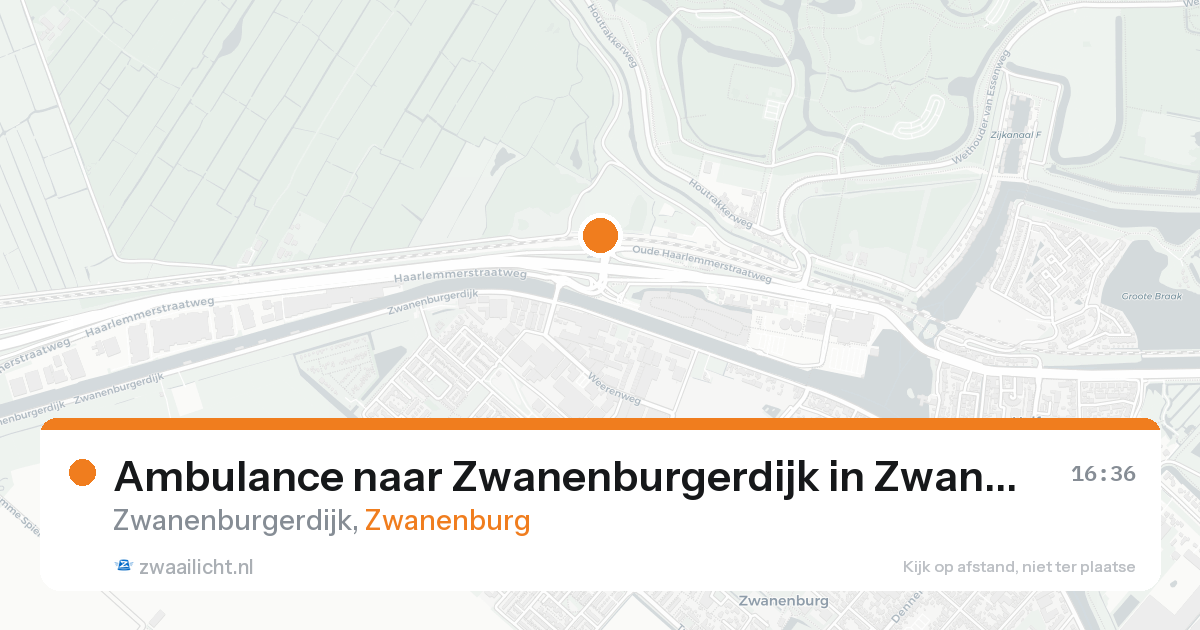 Ambulance naar Zwanenburgerdijk in Zwanenburg — 25 aug 2026