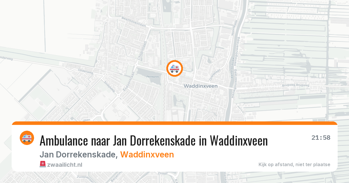 Ambulance naar Jan Dorrekenskade in Waddinxveen — 24 jun 2026