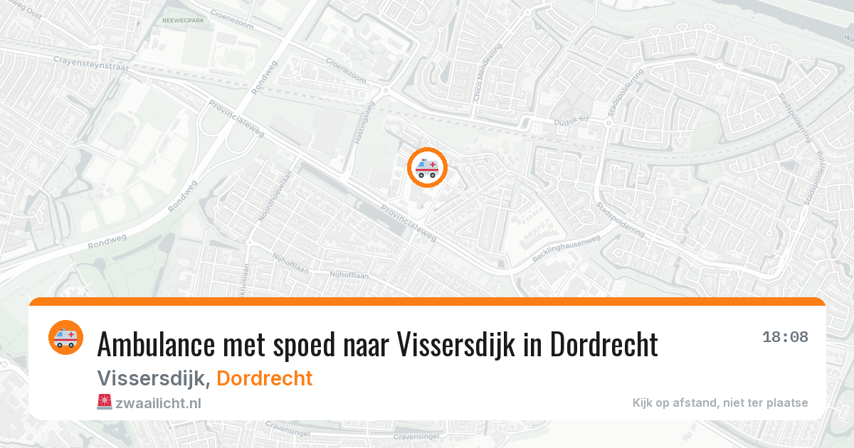 Ambulance met spoed naar Vissersdijk in Dordrecht — 8 mei 2026