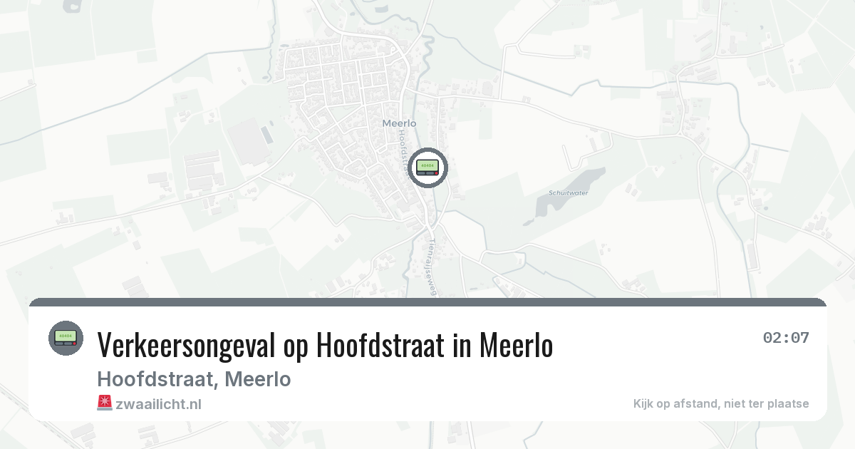 Verkeersongeval op Hoofdstraat in Meerlo — 26 apr 2026