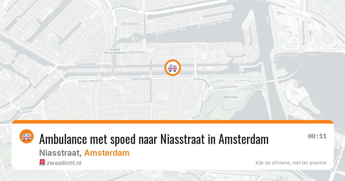 Ambulance met spoed naar Niasstraat in Amsterdam — 3 jul 2026