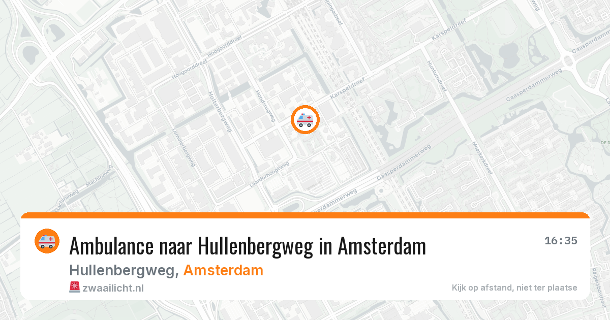 Ambulance naar Hullenbergweg in Amsterdam — 10 apr 2026