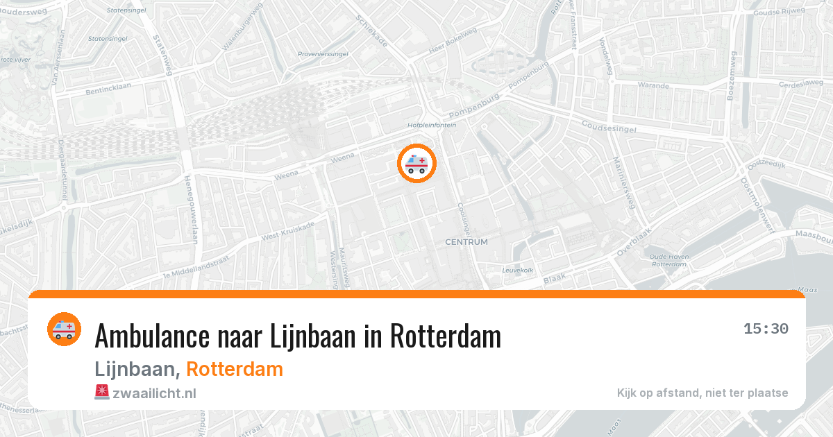 Ambulance naar Lijnbaan in Rotterdam — 12 aug 2026
