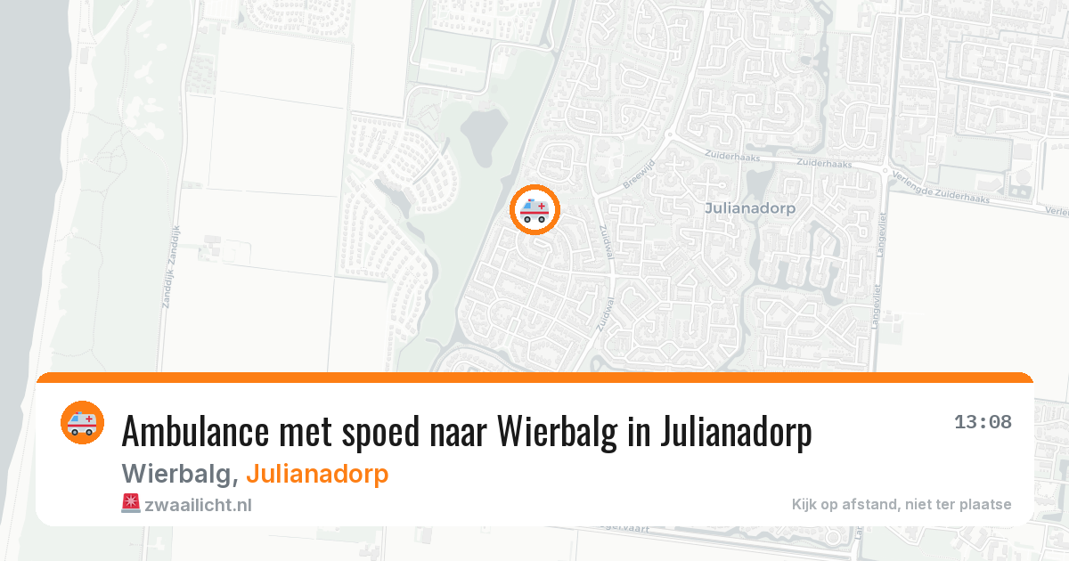 Ambulance met spoed naar Wierbalg in Julianadorp — 28 mei 2026