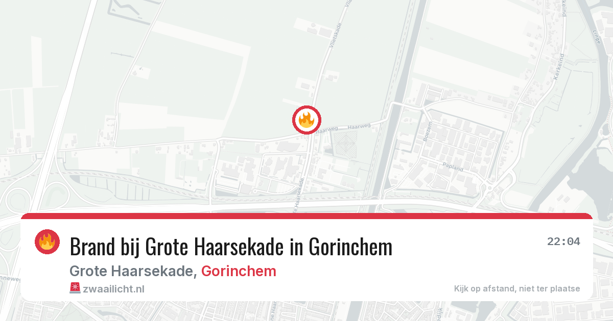 Brand bij Grote Haarsekade in Gorinchem — 23 jun 2026