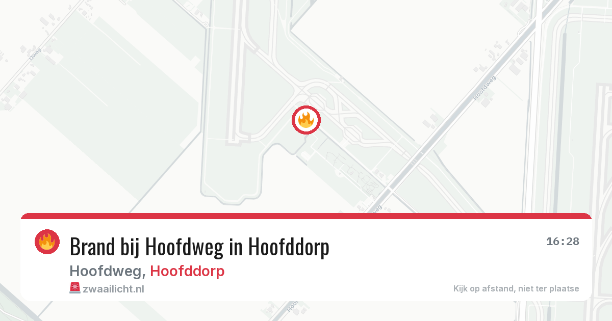 Brand bij Hoofdweg in Hoofddorp — 31 mrt 2026