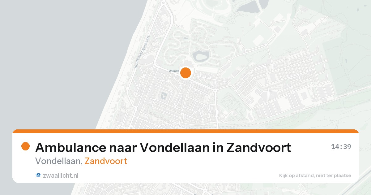 Ambulance naar Vondellaan in Zandvoort — 3 jun 2026