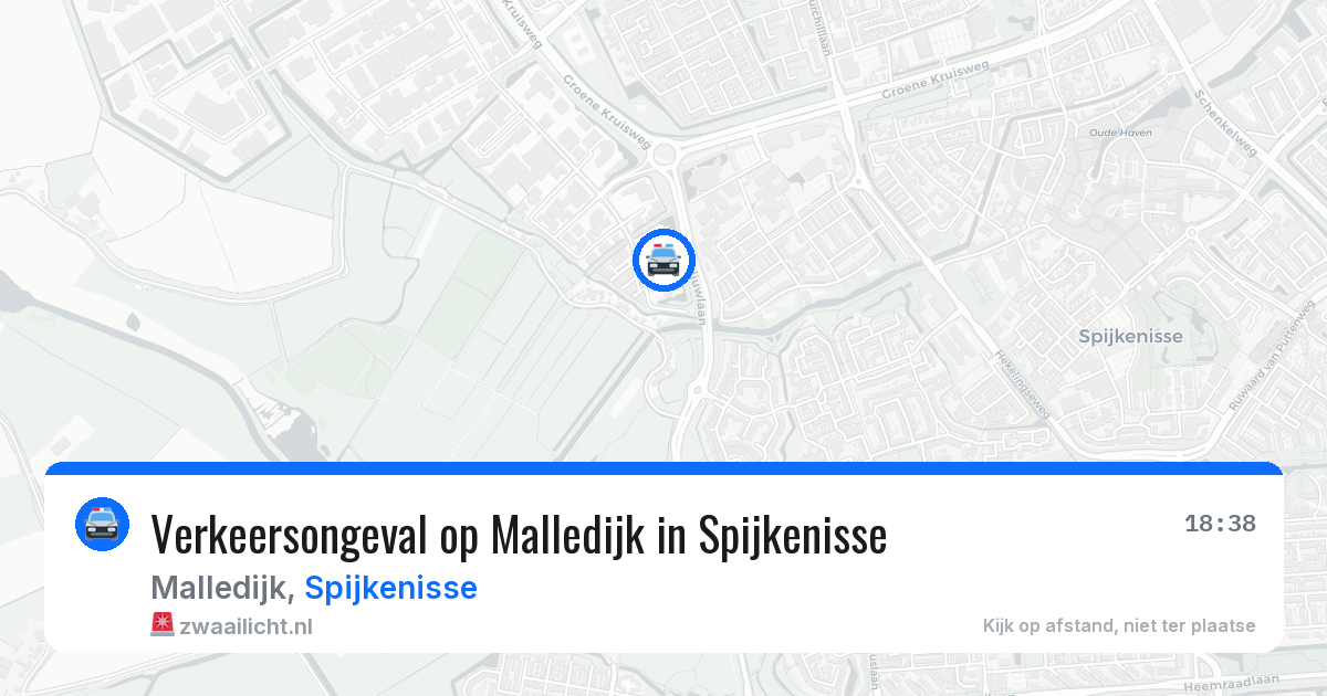 Verkeersongeval op Malledijk in Spijkenisse — 30 jul 2026