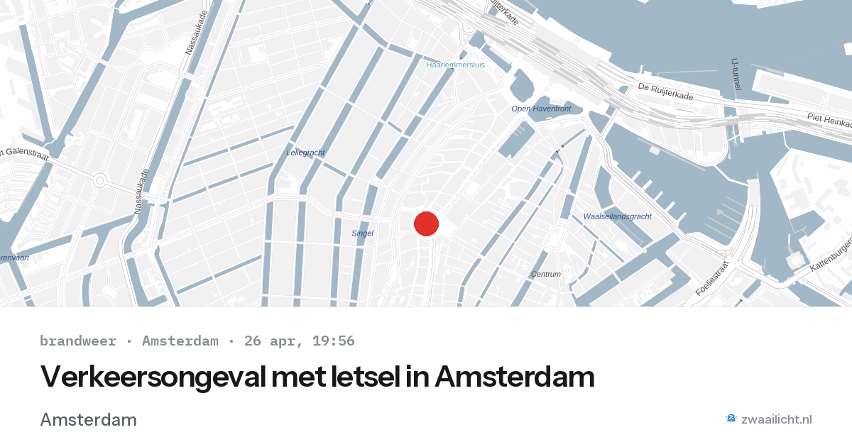 Verkeersongeval met letsel in Amsterdam — 17 mrt 2026
