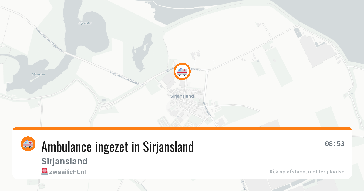 Ambulance ingezet in Sirjansland — 11 jun 2026
