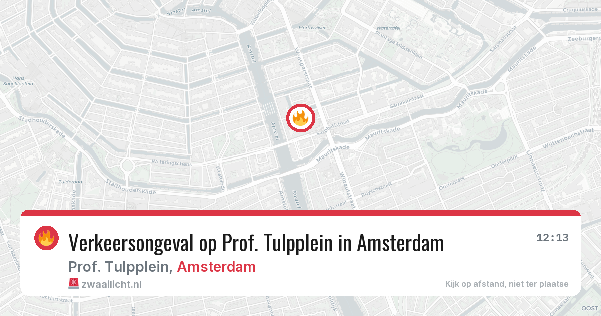 Verkeersongeval op Prof. Tulpplein in Amsterdam — 2 jun 2026