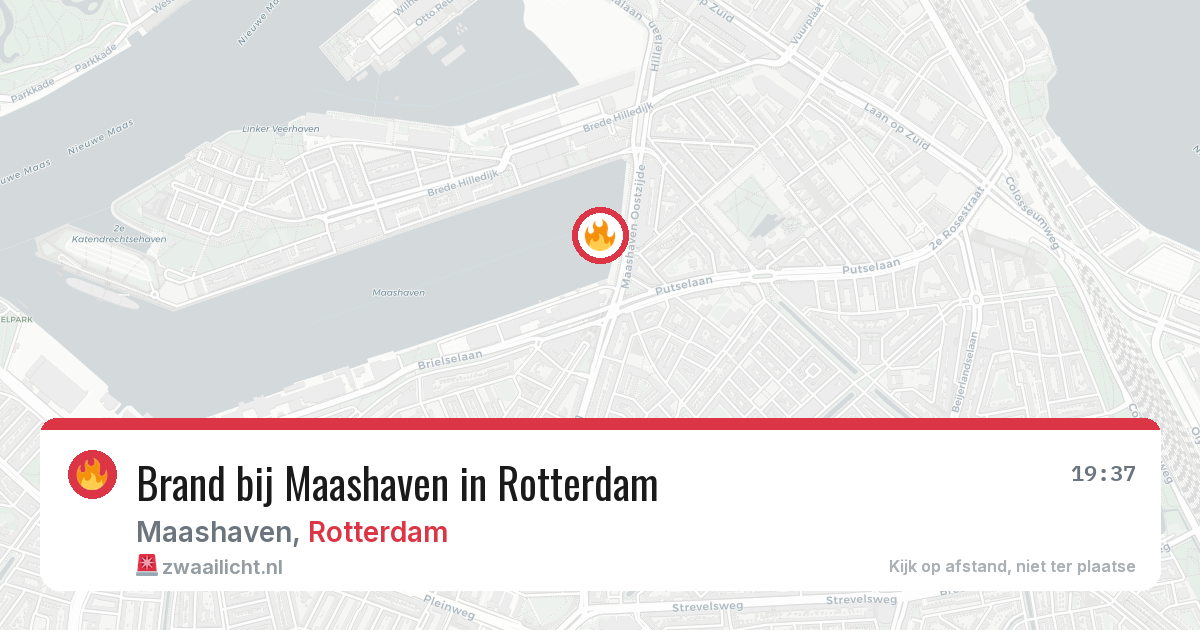 Brand bij Maashaven in Rotterdam — 5 jun 2026