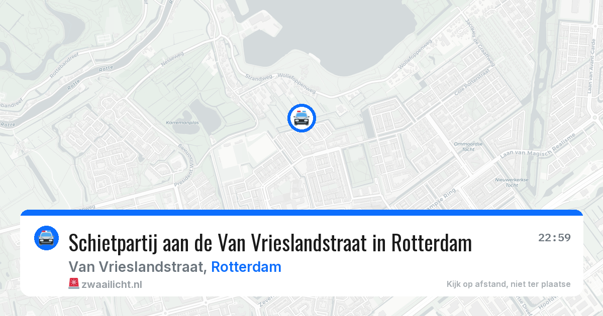 Schietpartij aan de Van Vrieslandstraat in Rotterdam — 3 jul 2026