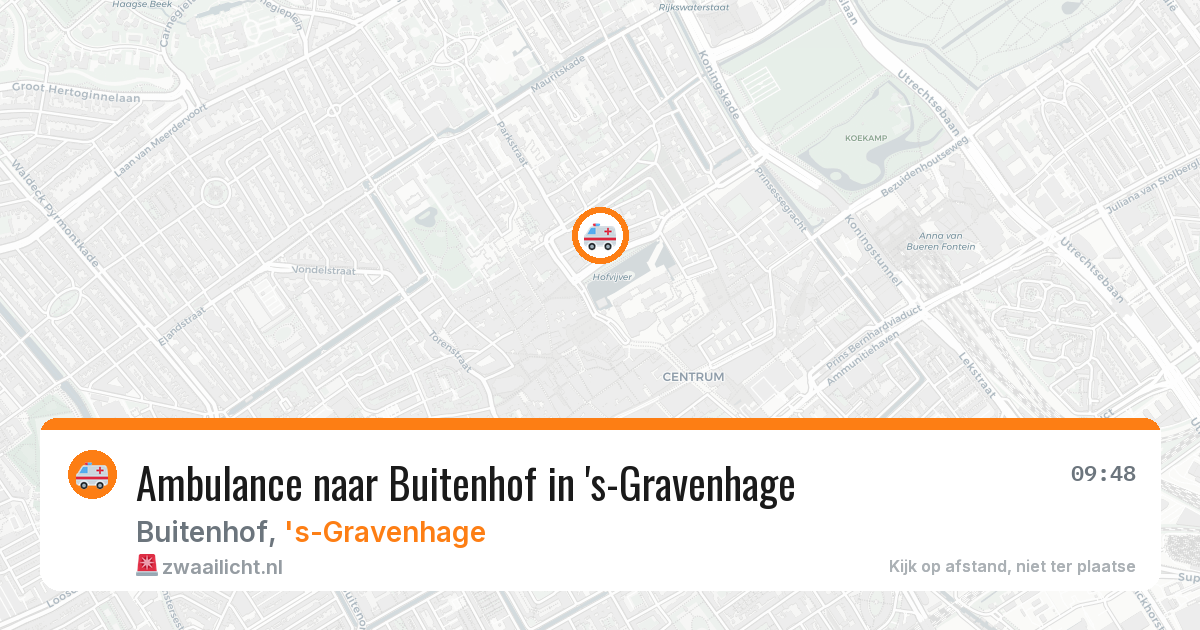 Ambulance naar Buitenhof in 's-Gravenhage — 29 apr 2026