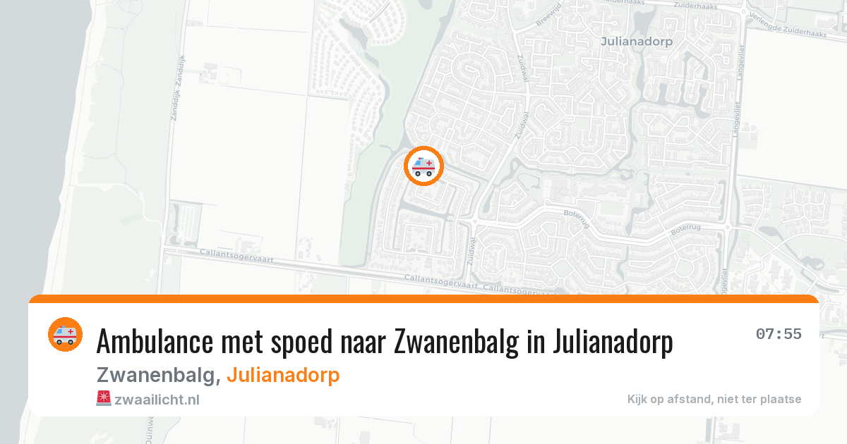 Ambulance met spoed naar Zwanenbalg in Julianadorp — 29 mei 2026