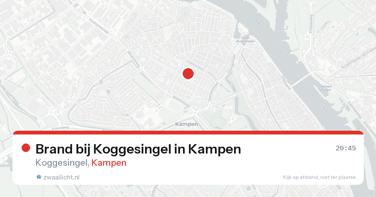 Brand bij Koggesingel in Kampen — 15 aug 2026