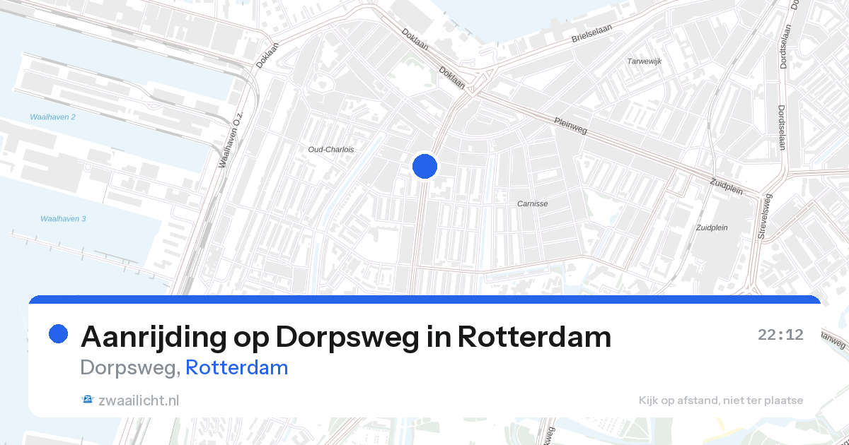 Aanrijding op Dorpsweg in Rotterdam — 27 aug 2026