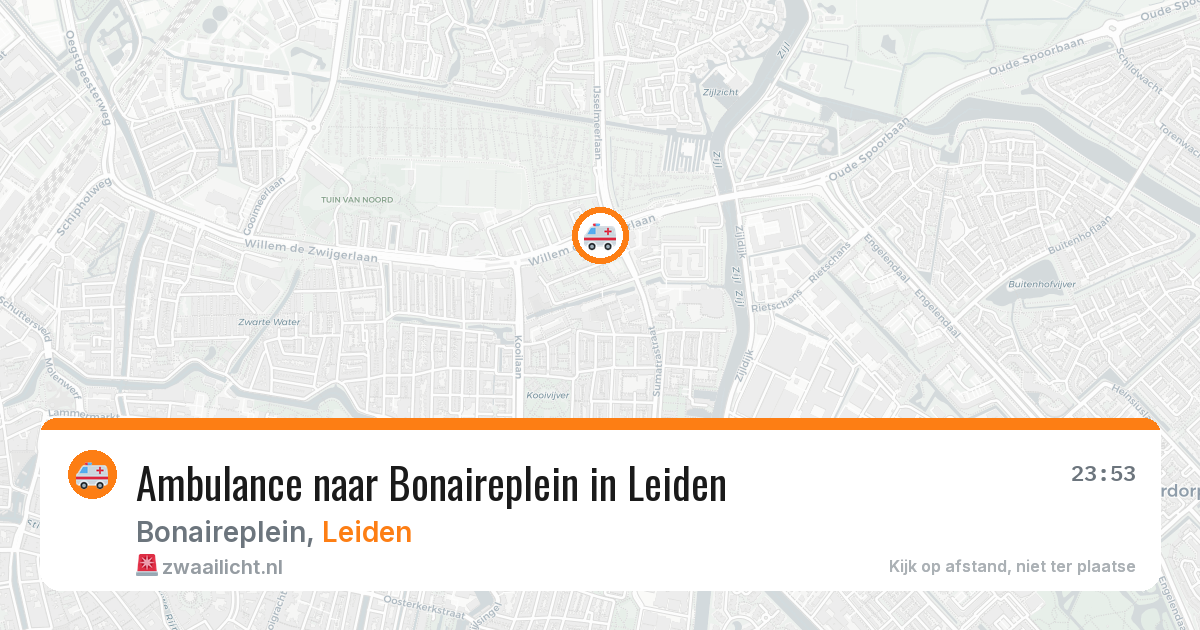 Ambulance naar Bonaireplein in Leiden — 28 jun 2026