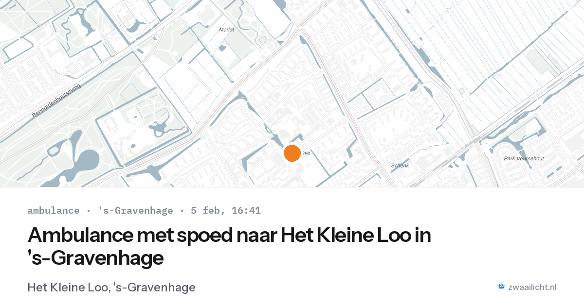Ambulance met spoed naar Het Kleine Loo in 's-Gravenhage — 5 feb 2026