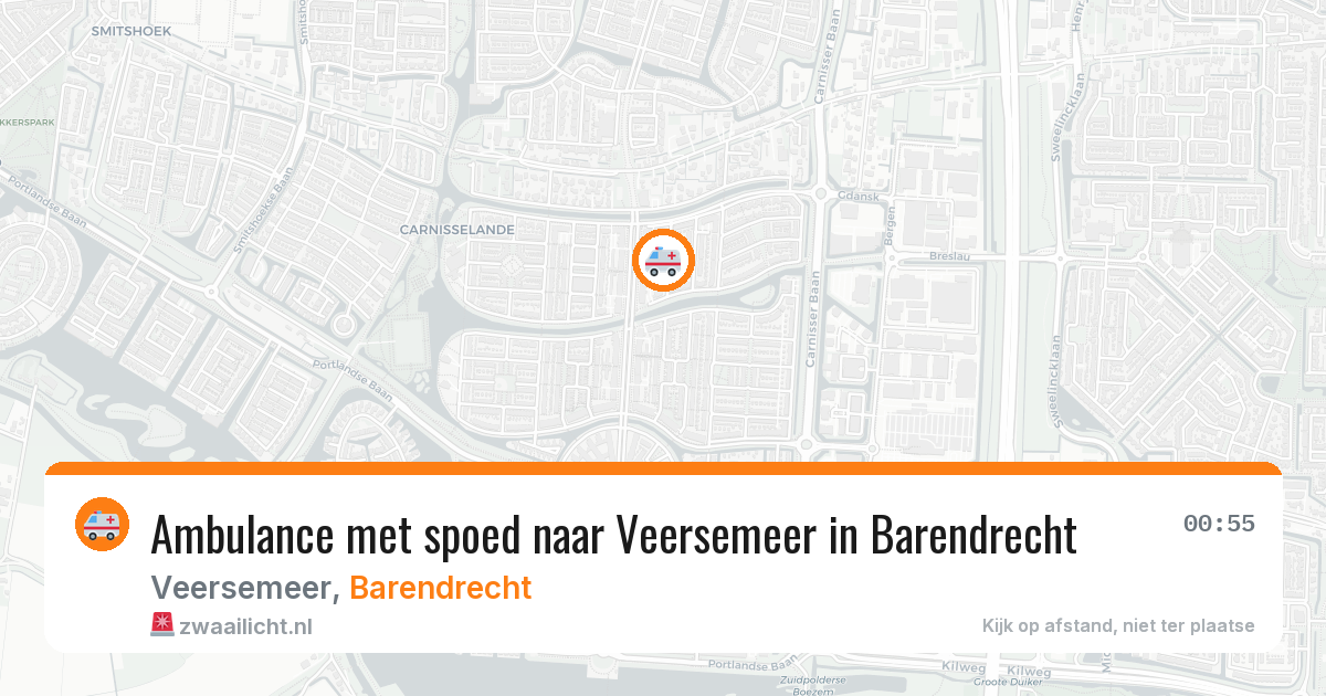 Ambulance met spoed naar Veersemeer in Barendrecht — 22 mrt 2026
