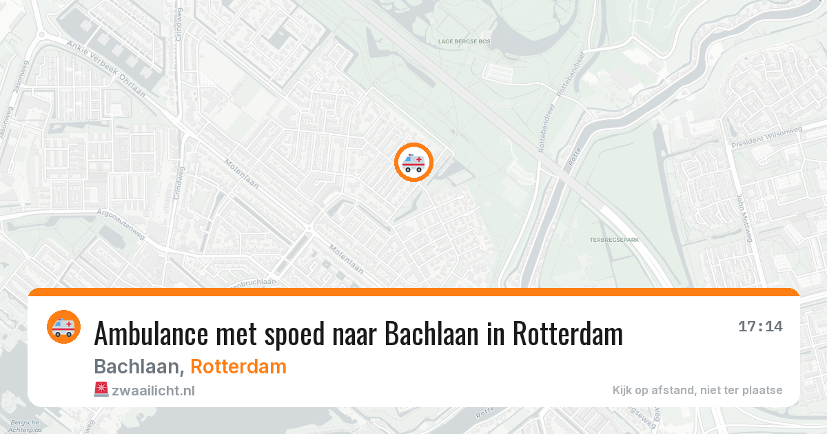Ambulance met spoed naar Bachlaan in Rotterdam — 21 jul 2026