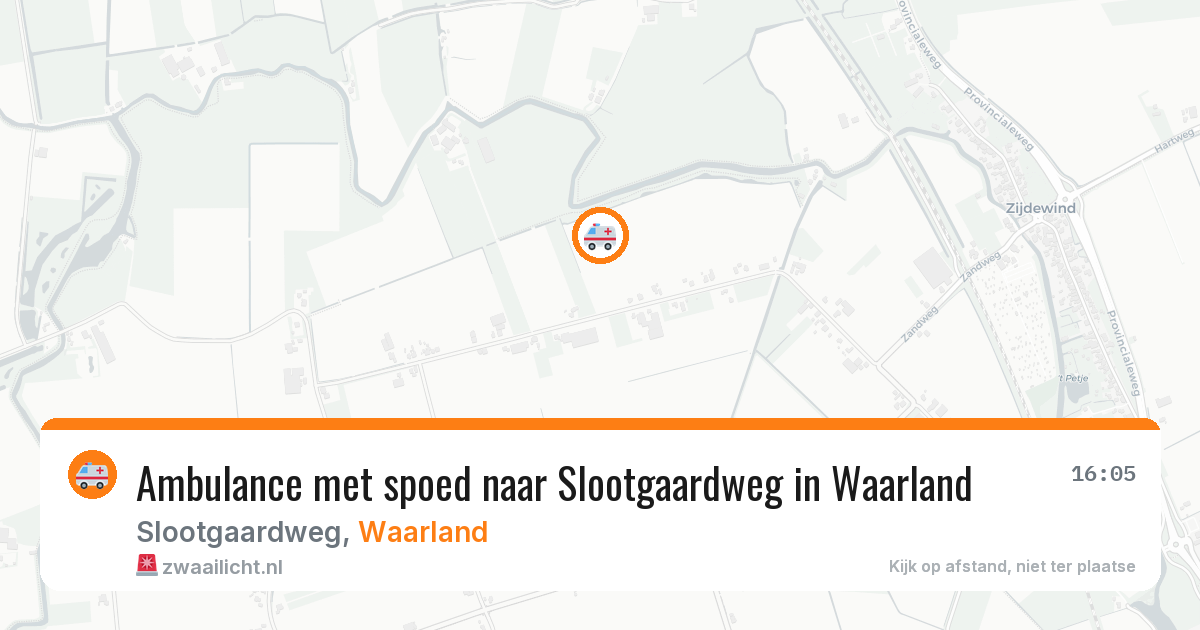 Ambulance met spoed naar Slootgaardweg in Waarland — 23 jun 2026