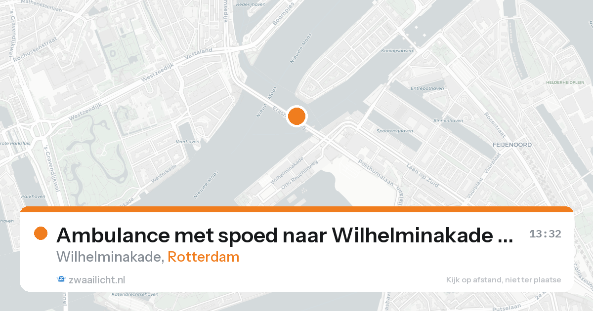 Ambulance met spoed naar Wilhelminakade in Rotterdam — 7 feb 2026