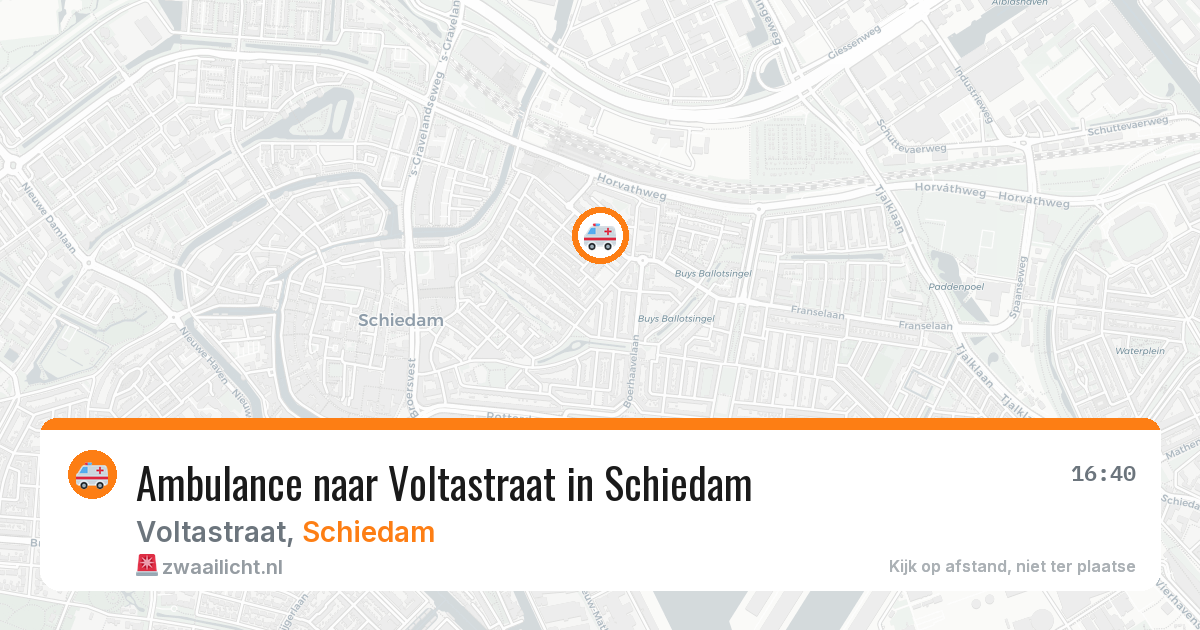 Ambulance naar Voltastraat in Schiedam — 5 jun 2026