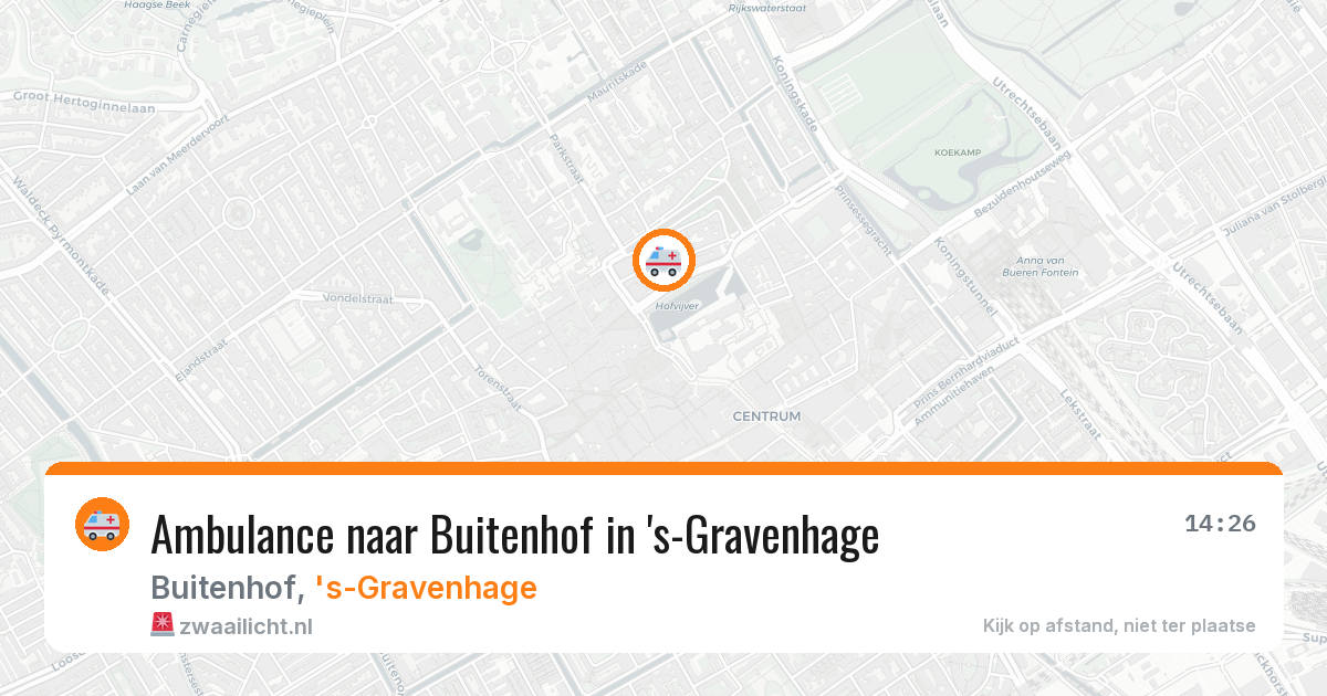 Ambulance naar Buitenhof in 's-Gravenhage — 20 mei 2026