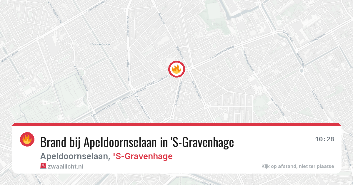 Brand bij Apeldoornselaan in 'S-Gravenhage — 25 jun 2026