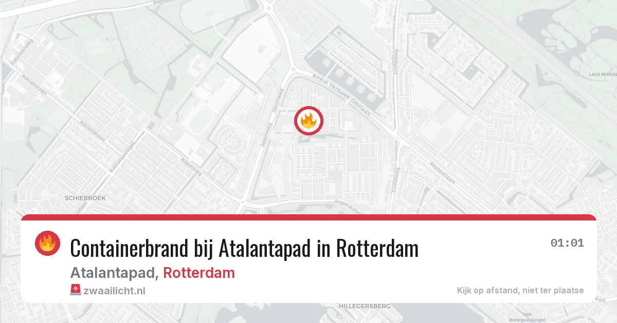 Containerbrand bij Atalantapad in Rotterdam — 17 jul 2026