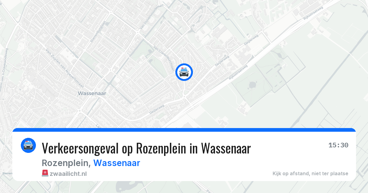 Verkeersongeval op Rozenplein in Wassenaar — 22 jun 2026