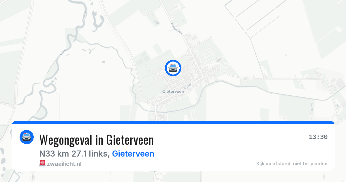 Wegongeval in Gieterveen — 27 apr 2026