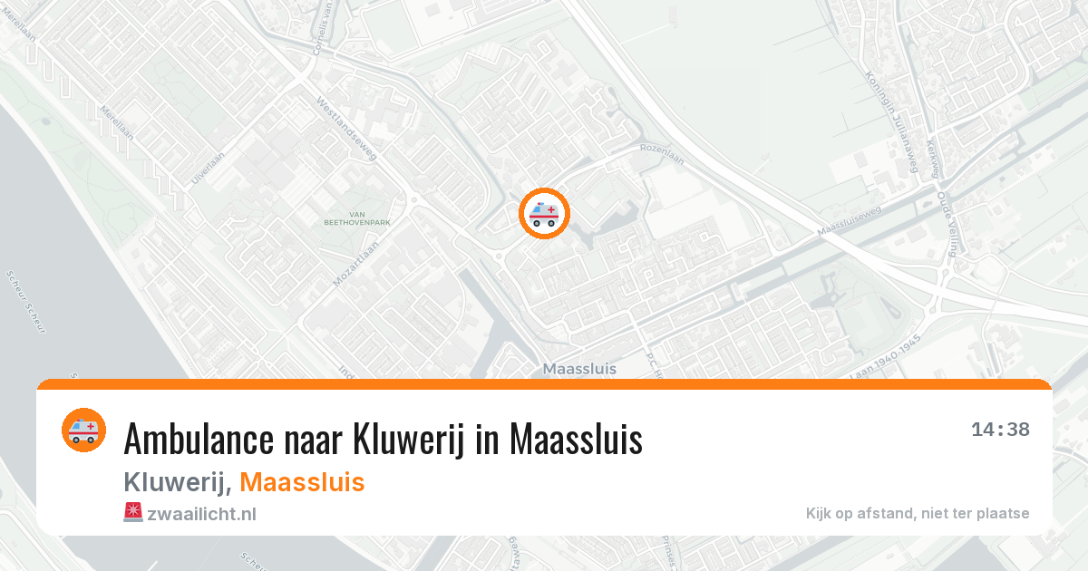 Ambulance naar Kluwerij in Maassluis — 13 jun 2026