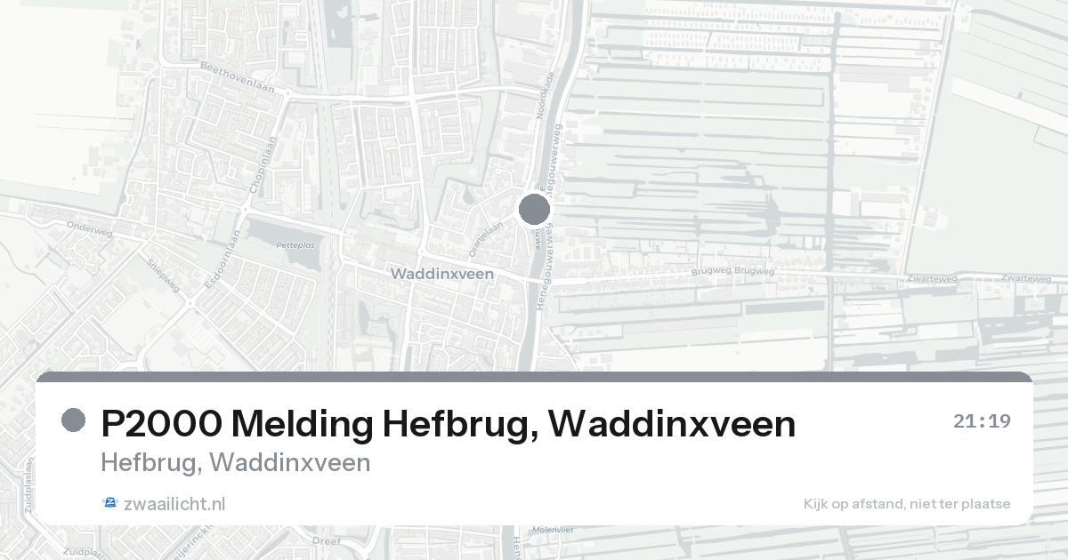 P2000 Melding Hefbrug, Waddinxveen — 31 jan 2026