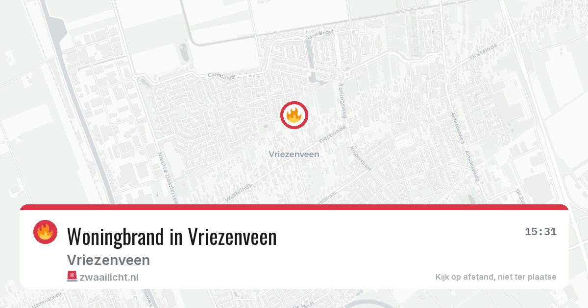 Woningbrand in Vriezenveen — 5 mei 2026