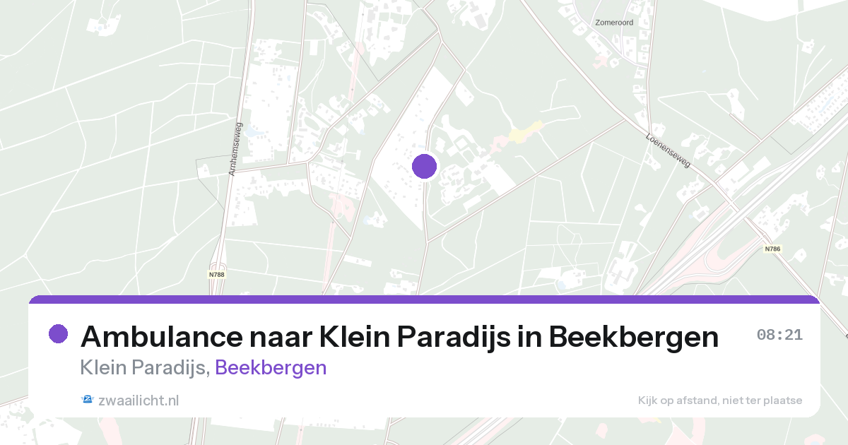 Ambulance naar Klein Paradijs in Beekbergen — 28 aug 2026