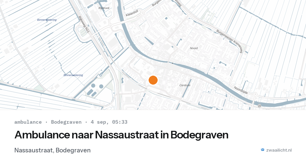 Ambulance naar Nassaustraat in Bodegraven — 4 sep 2026
