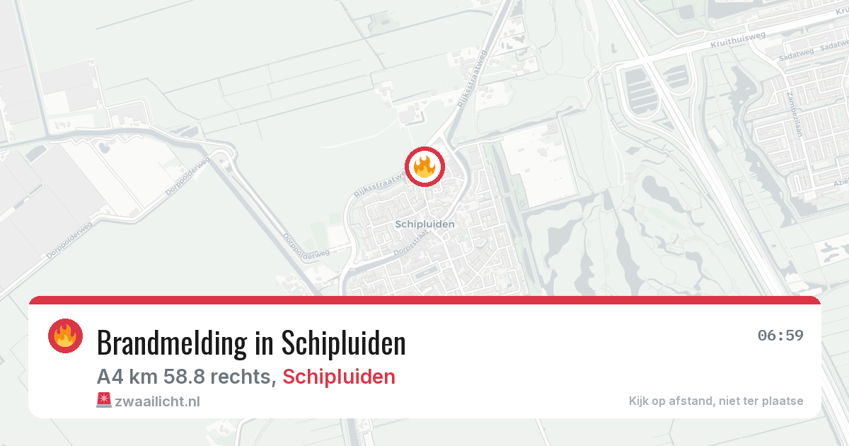 Brandmelding in Schipluiden — 9 aug 2026