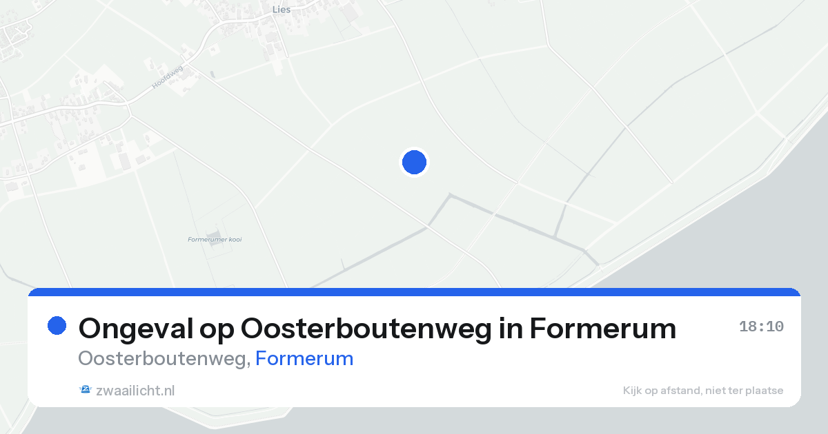 Ongeval op Oosterboutenweg in Formerum — 8 aug 2026