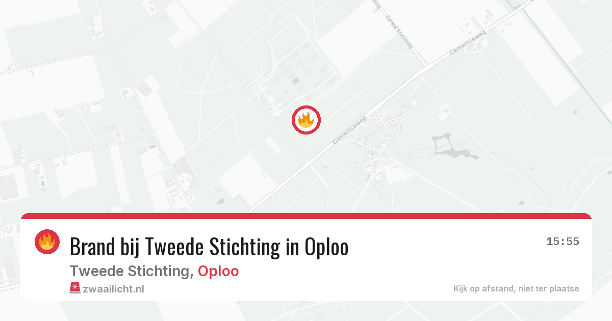 Brand bij Tweede Stichting in Oploo — 21 jun 2026