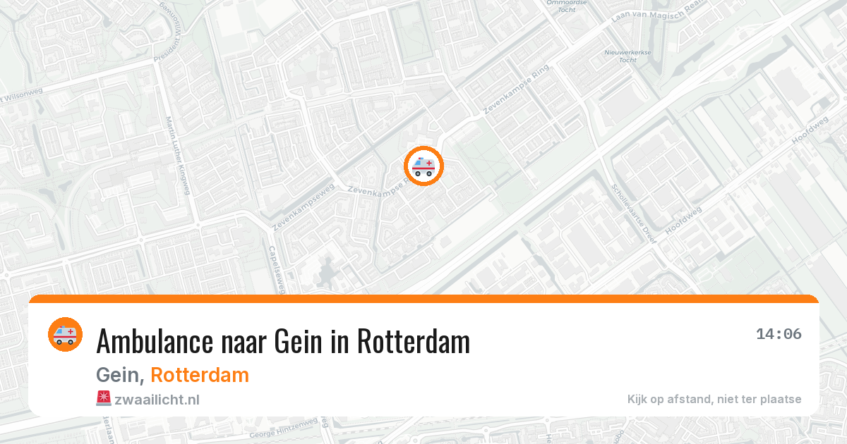 Ambulance naar Gein in Rotterdam — 5 aug 2026