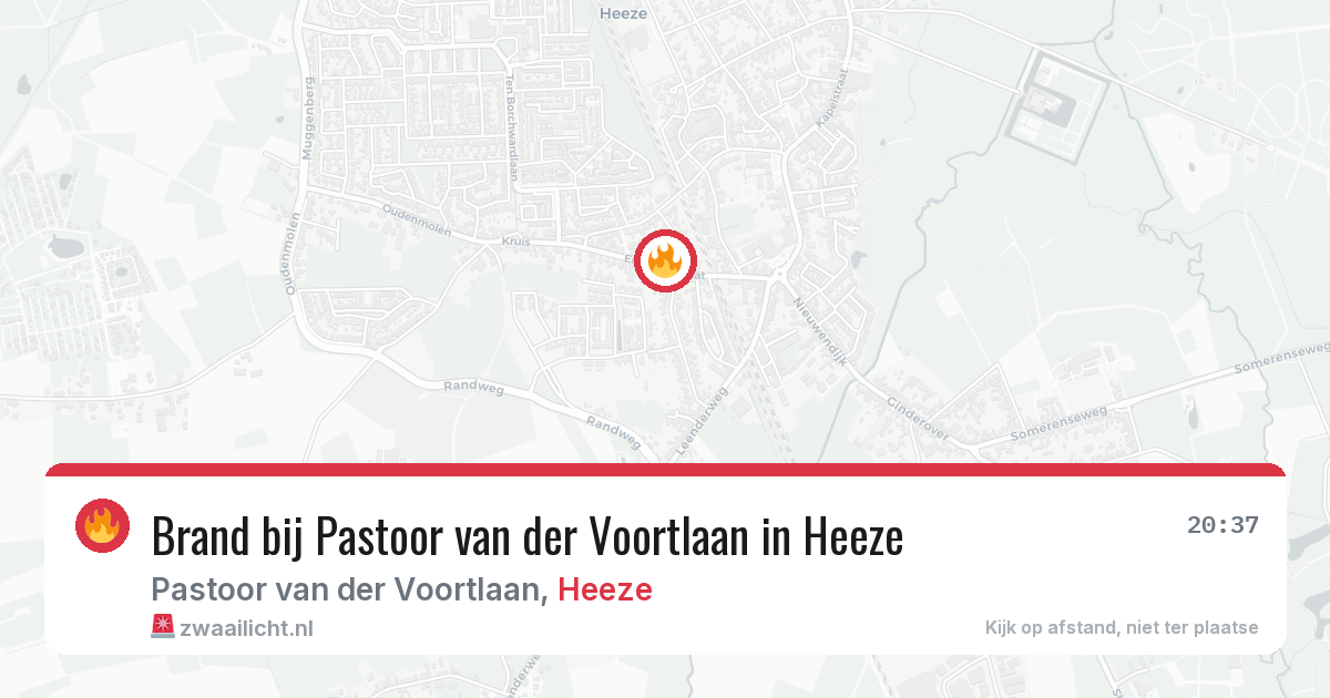 Brand bij Pastoor van der Voortlaan in Heeze — 23 jun 2026