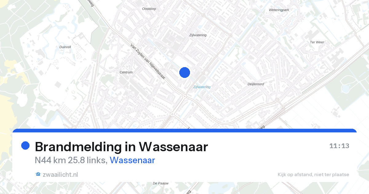Brandmelding in Wassenaar — 12 mrt 2026