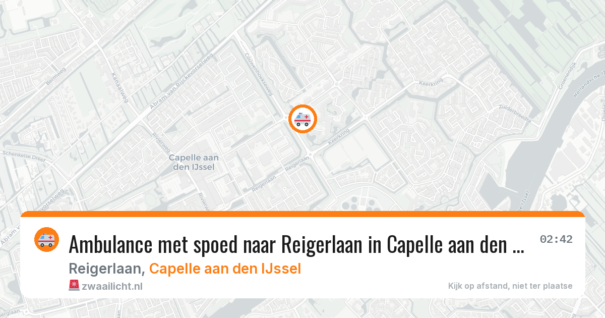 Ambulance met spoed naar Reigerlaan in Capelle aan den IJssel — 22 mei 2026