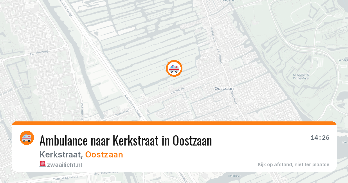 Ambulance naar Kerkstraat in Oostzaan — 8 aug 2026
